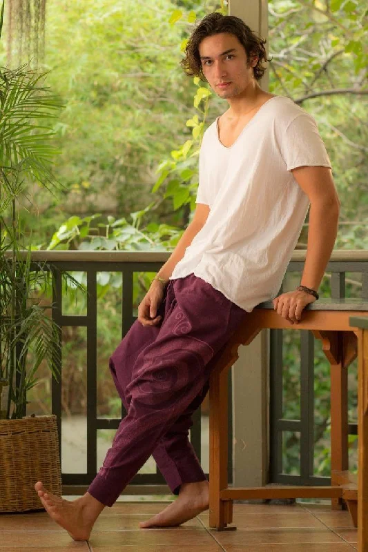 Men's pants with fresh tones-Deep Purple Evolution Pants