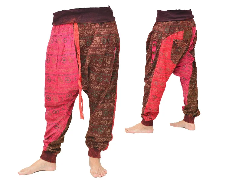 Men's pants with dynamic fabric-Goa Pants Hippie Pants Men Women patchwork