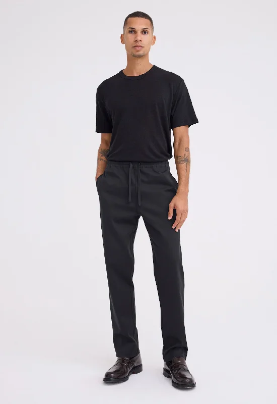 Men's pants for icy days-Iri Italian Cotton Pant - Black