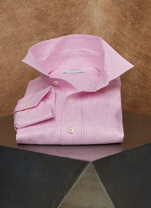 Men's memory shirts-Alexander in Pink Gingham Shirt