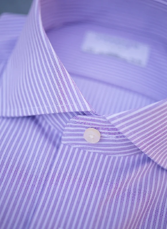 Men's style-defining shirts-Liam in Purple Stripe Shirt