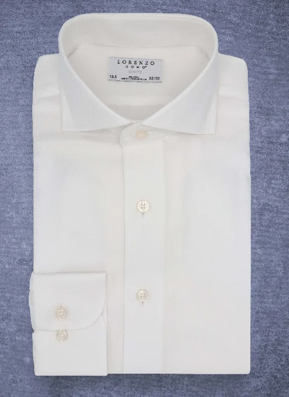 Men's legendary shirts-Liam in White Diamond Textured Shirt