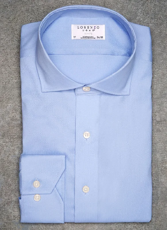 Men's collectible shirts-Liam in Light Blue Poplin Shirt