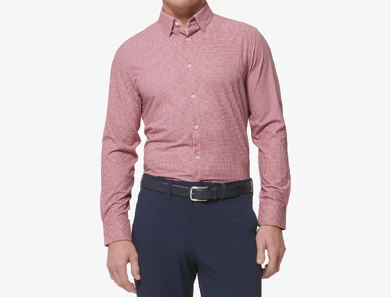 Men's spotlight shirts-Monaco Dress Shirt In Nostalgia  Rose Geo Print