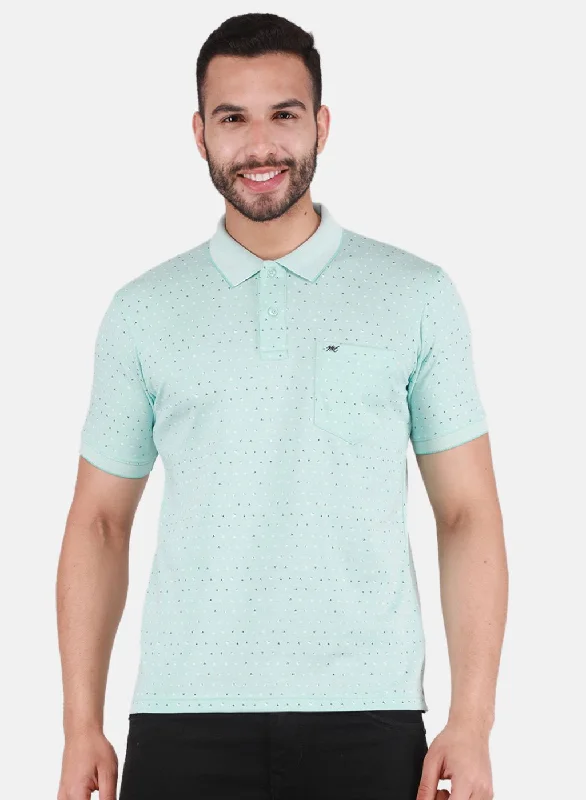 trendy and affordable short sleeve shirts for men -Men Green Printed T-Shirt