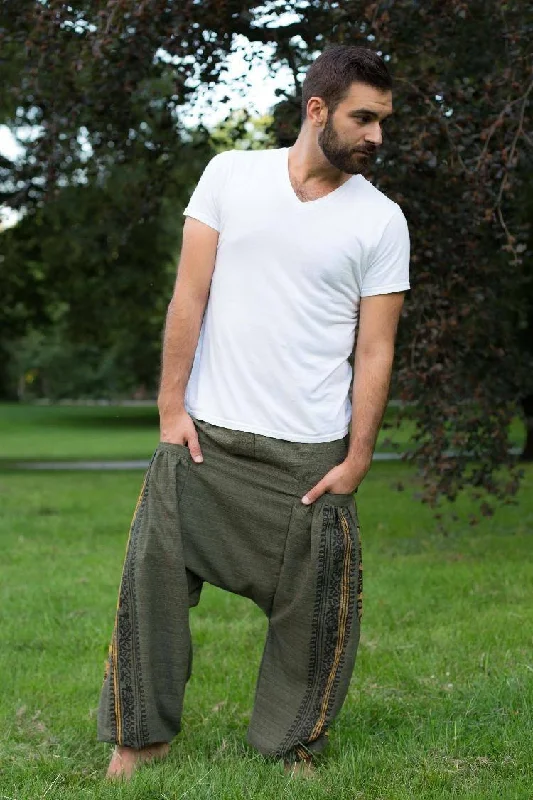 Men's pants with new style-Olive Green Vibe Pants