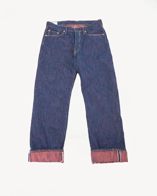 Men's pants for mild vibes-SP-084S - 45th "Hinode-Awa" Natural Indigo Selvedge - Regular Straight