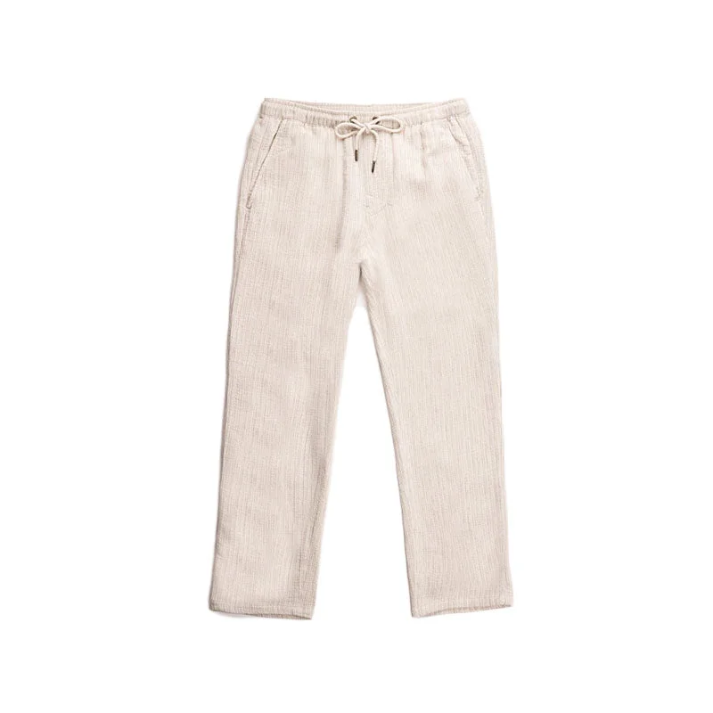 Men's pants recycled material-Textured Linen Wayfarer Pant