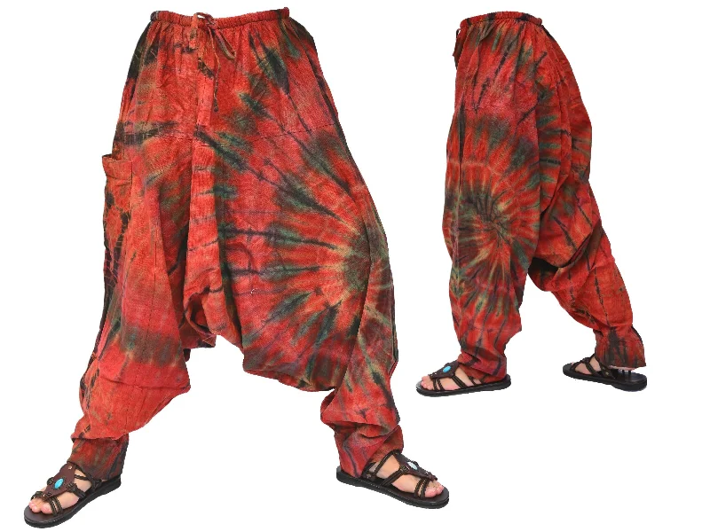 Men's pants with stretch panel-Tie Dye Harem Pants Lounge Pants Yoga Pants Men Women