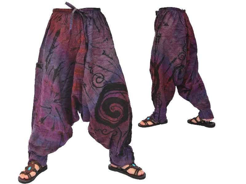 Men's pants for hectic days-Tie Dye Harem Pants Lounge Pants Yoga Pants Men Women