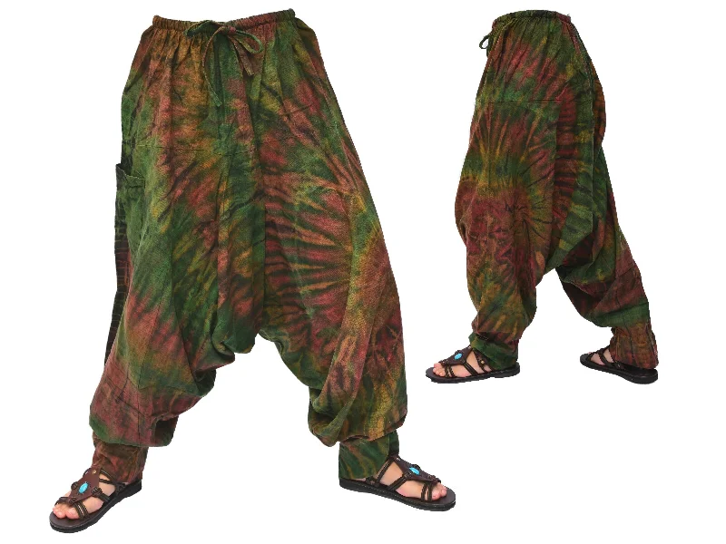 Men's pants for wiry frames-Tie Dye Harem Pants Lounge Pants Yoga Pants Men Women