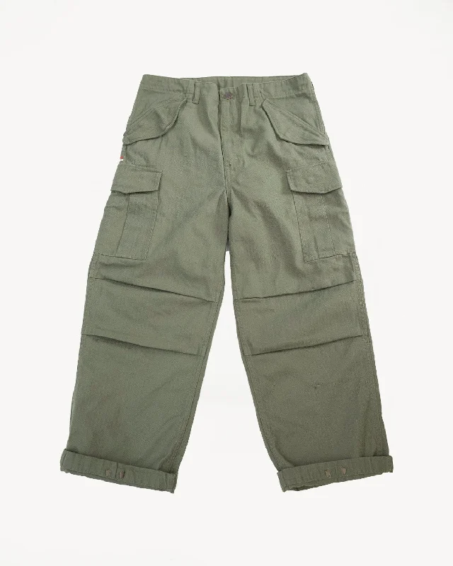 Men's pants for town explorers-TNK305ARGR - Herringbone M65 Pants - Army Green