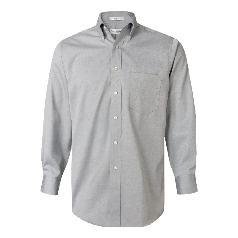 Men's skate-inspired shirts-Van Heusen Non-Iron Pinpoint Oxford Shirt