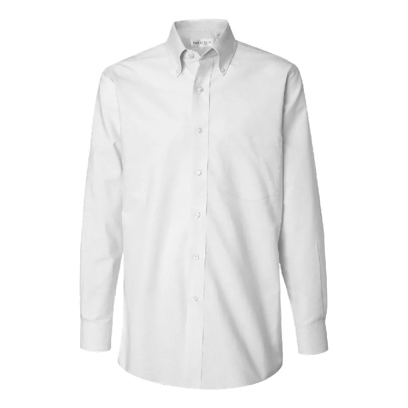 Men's crisp-white shirts-Van Heusen Pinpoint Oxford Shirt