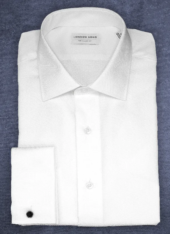 Men's arctic shirts-William in White Nano Diamond French Cuff Shirt