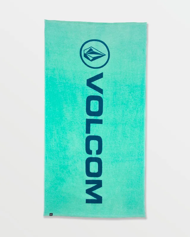 Men's pants with side vents-Wordmark Towel - Ocean Teal