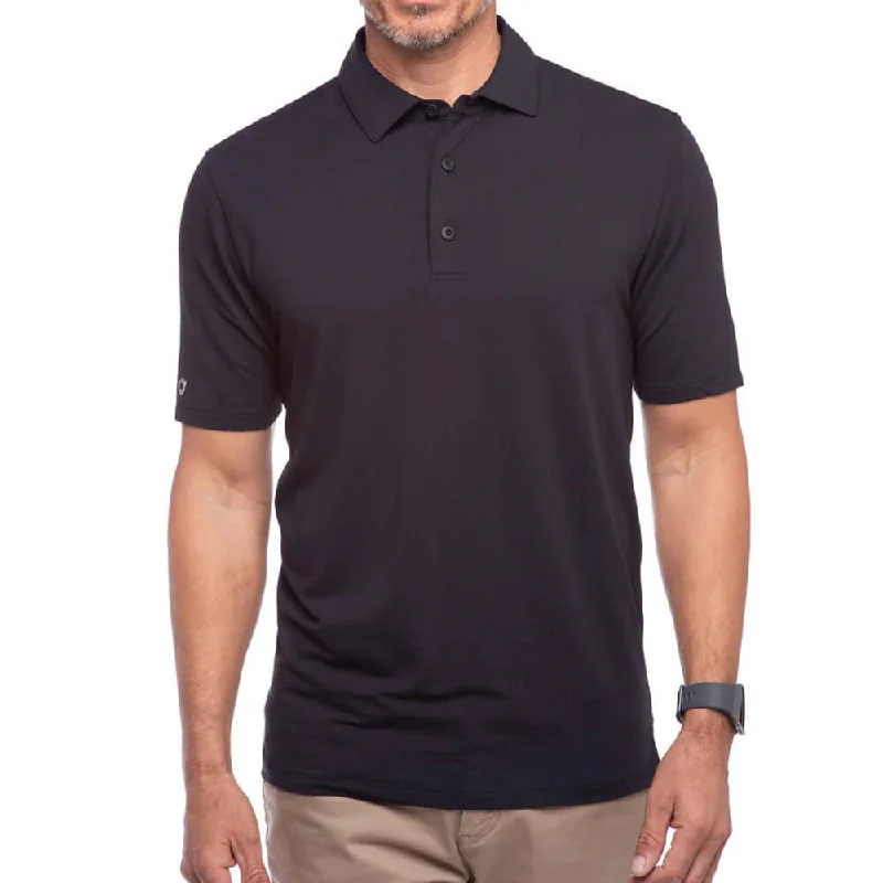 affordable and stylish short sleeve shirts -IBKUL Mens Polo Shirt - Black