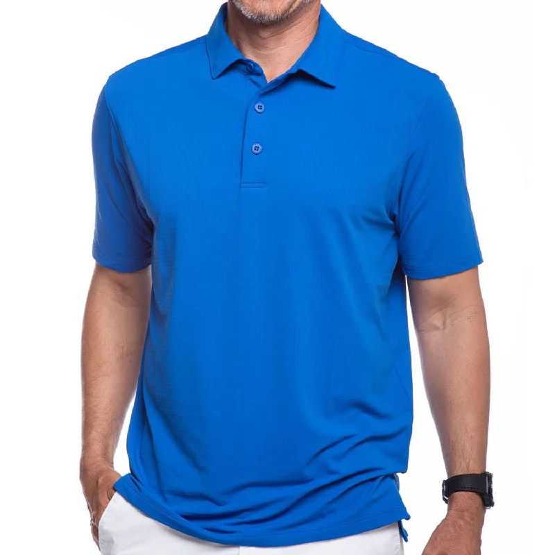 cool and casual short sleeve shirts for hot days -IBKUL Mens Polo Shirt - Royal