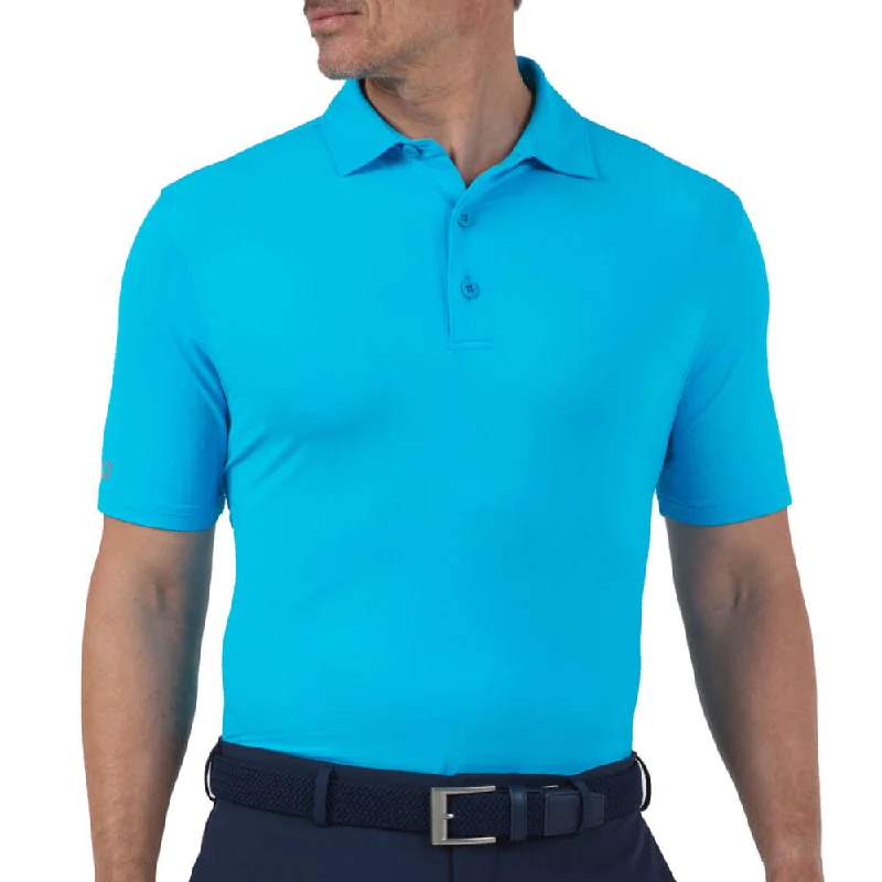 men’s printed short sleeve shirts with logos -IBKUL Mens Solid Polo Shirt - Turquoise