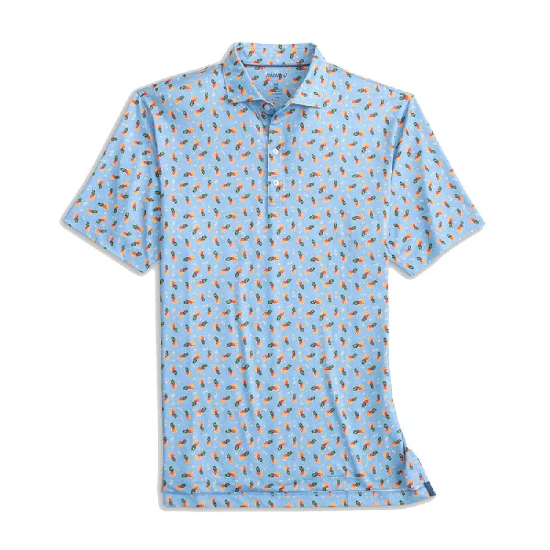 cool summer short sleeve shirts for men -Johnnie-O Pineapple Crush Prep-Formance Polo Shirt - Maliblu