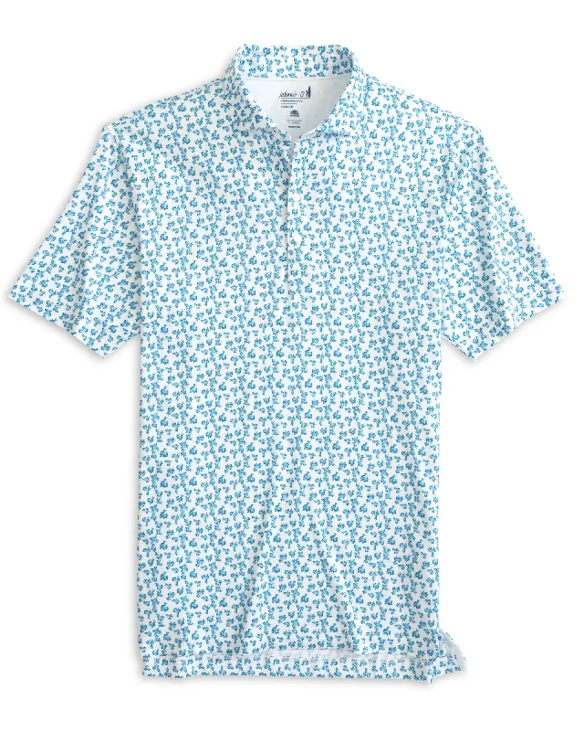 men’s tropical short sleeve shirts -Johnnie-O Vern Prep-Formance Polo Shirt - Peacock