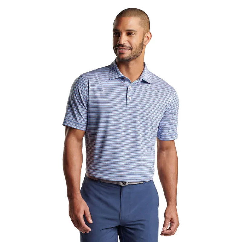 versatile short sleeve shirts for everyday use -Peter Millar Fairmont Performance Jersey Polo Shirt - Sport Navy