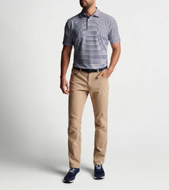 men’s long-lasting short sleeve t-shirts -Peter Millar Hales Performance Polo Shirt - Navy*