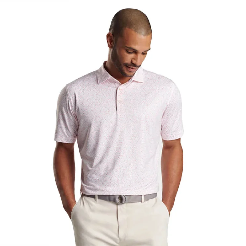 comfortable and relaxed fit short sleeve shirts -Peter Millar Marine Navigation Performance Jersey Polo Shirt - White