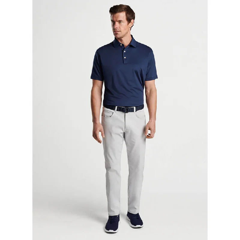 versatile short sleeve shirts for every occasion -Peter Millar Solid Stretch Jersey Sean Self Collar Polo Shirt - Navy*