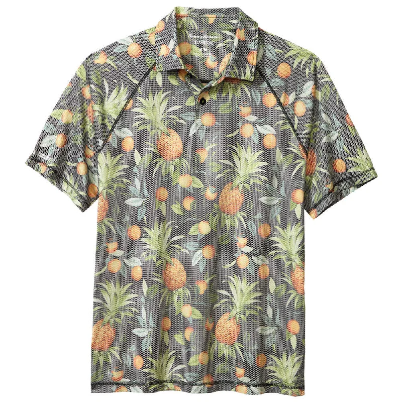 men’s high-quality cotton short sleeve shirts -Tommy Bahama Citrus Grove Polo Shirt - Black