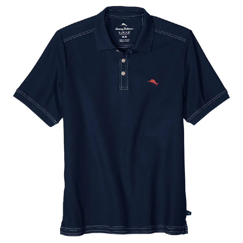 high-quality short sleeve shirts for hot summer days -Tommy Bahama IslandZone Emfielder 2.0 Polo Shirt - Blue Note*