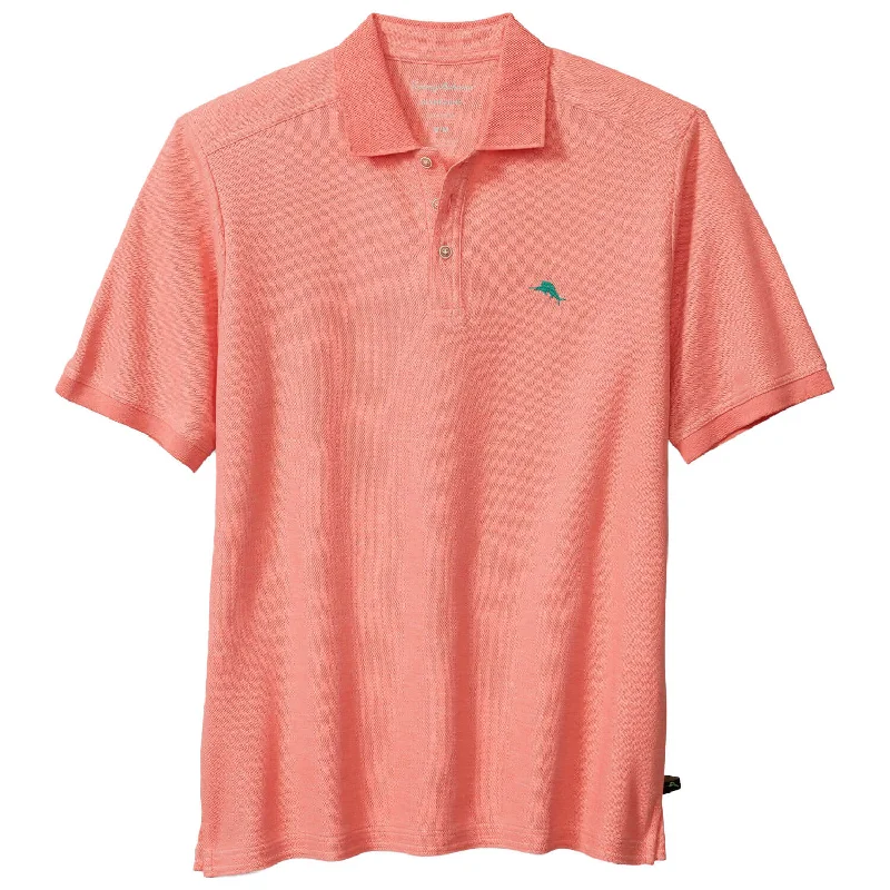 breathable short sleeve shirts with bold designs -Tommy Bahama IslandZone Emfielder 2.0 Polo Shirt - Red Ginger Heather