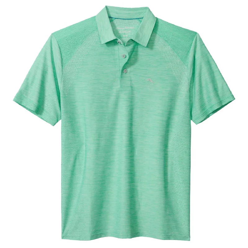 stylish short sleeve shirts with modern cuts -Tommy Bahama IslandZone Palm Coast Pro Polo Shirt - Mint Tourmaline